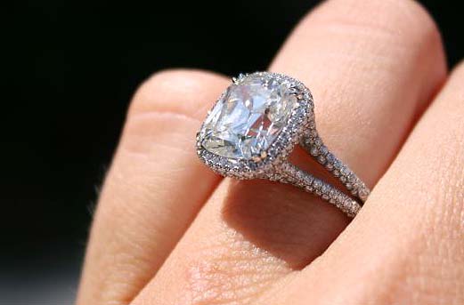 Pave Diamond Engagement Ring